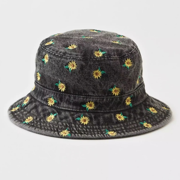 Black Denim Bucket Hat 